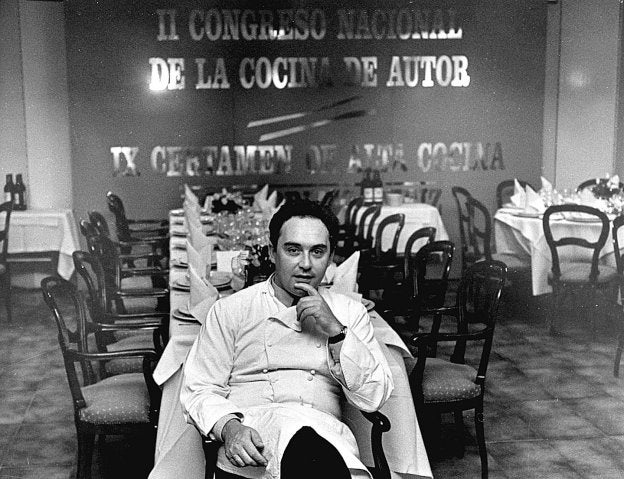 En Zaldiarán. Ferran Adrià en el mítico congreso vitoriano de cocina.