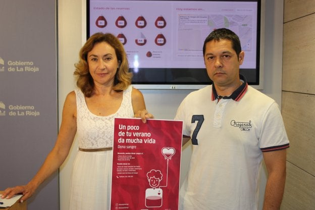 Martín y Sola, ayer en la presentación de la campaña. :: g. de la rioja