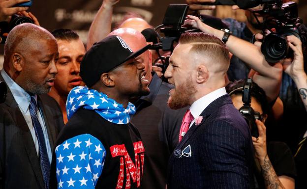 Floyd Mayweather y Conor McGregor cara a cara.