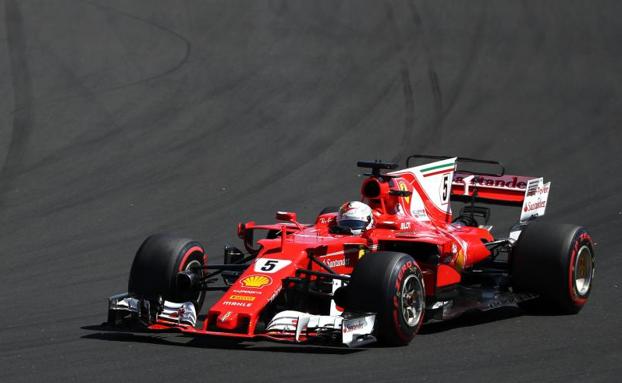 Sebastian Vettel, en el circuito de Hungaroring.