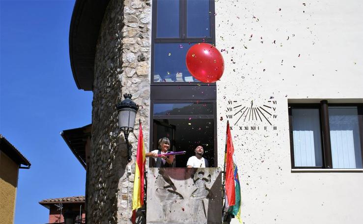 Disparo del cohete en Anguiano