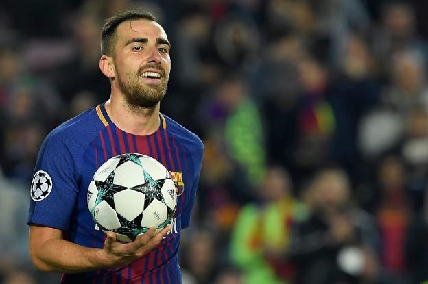 Paco Alcácer se estrenó ayer como goleador en la Champions. :: afp
/