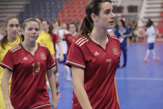 Patricia Blázquez, en un partido con España. :: l. r.
/