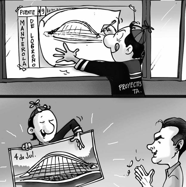 Viñeta humorística de 'El Periódico' de Bolivia alusiva a la copia./