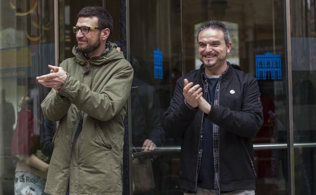 Pablo Alberdi y Jorge Merino, a la salida de los juzgados/Justo Rodriguez