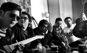 Los miembros de In Limbo durante la grabación de su disco. :: L.R./