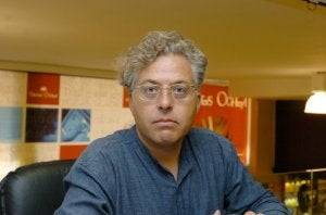 El poeta Antonio Orihuela, hace cinco años en Logroño. ::
JUAN MARÍN/