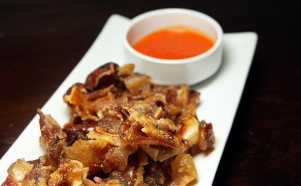 Oreja de cerdo a la brasa, en La Quimera