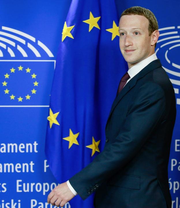 El presidente de Facebook, Mark Zuckerberg, en el Parlamento Europeo. :: s. lecocq/ EFE