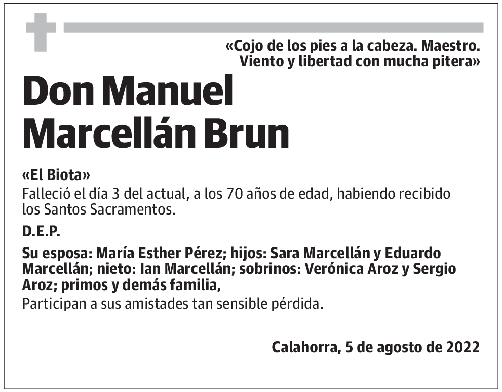 Don Manuel  Marcellán Brun