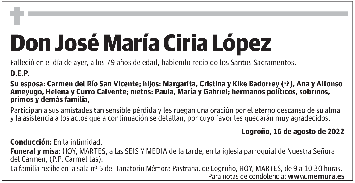 Don José María Ciria López