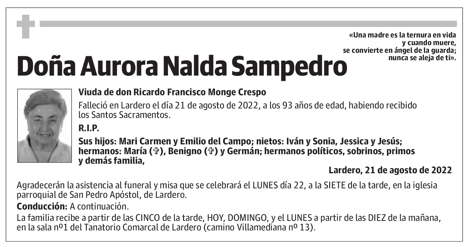 Doña Aurora Nalda Sampedro