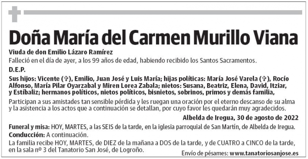 Doña María del Carmen Murillo Viana