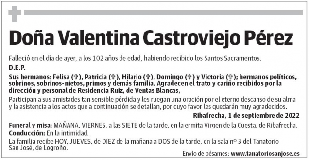 Doña Valentina Castroviejo Pérez