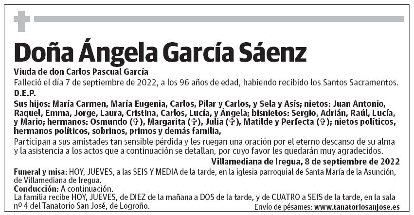 Doña Ángela García Sáenz