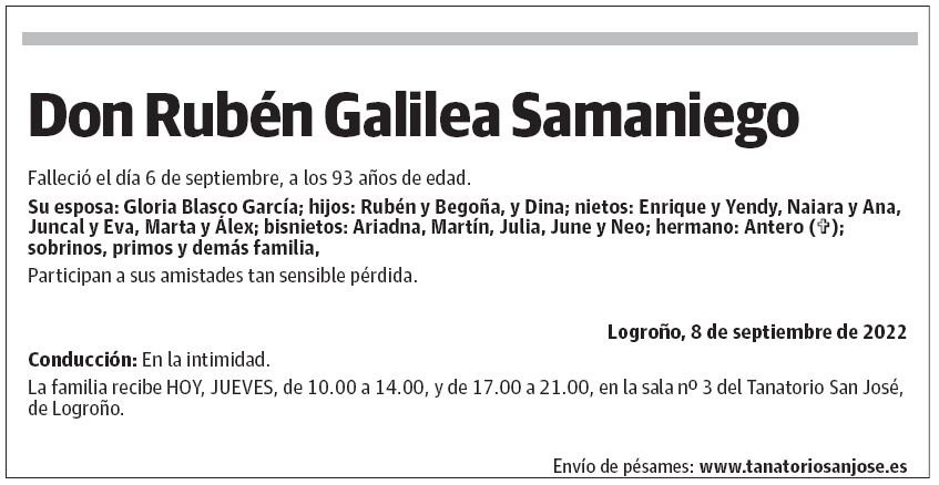 Don Rubén Galilea Samaniego