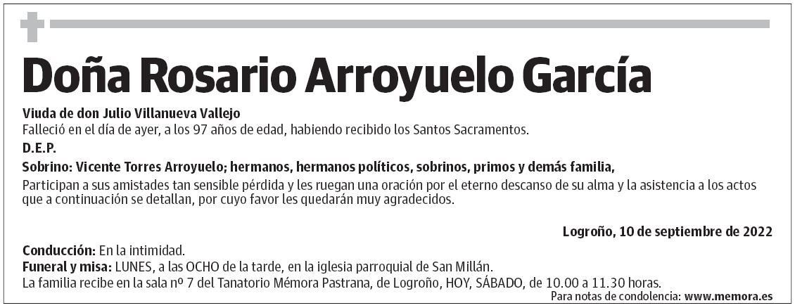 Doña Rosario Arroyuelo García