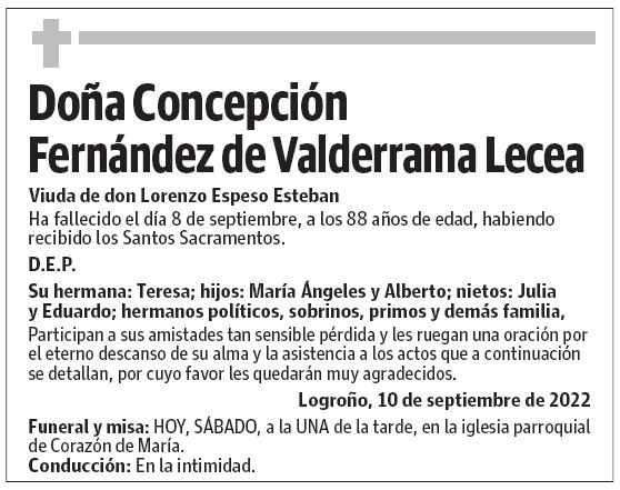 Doña Concepción Fernández de Valderrama Lecea