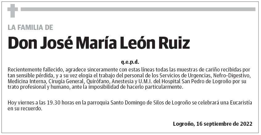 Don José María León Ruiz