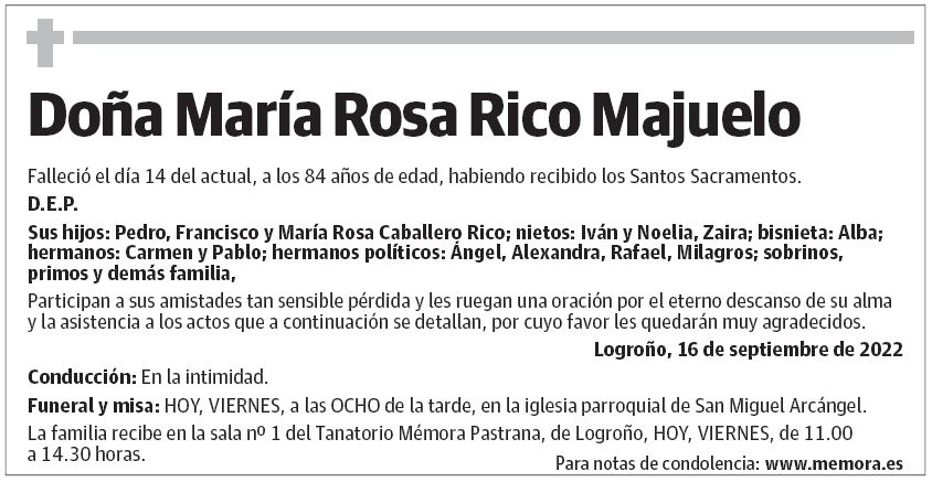 Doña María Rosa Rico Majuelo
