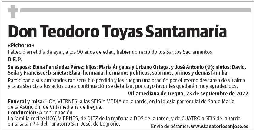 Don Teodoro Toyas Santamaría