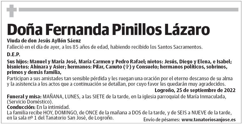 Doña Fernanda Pinillos Lázaro
