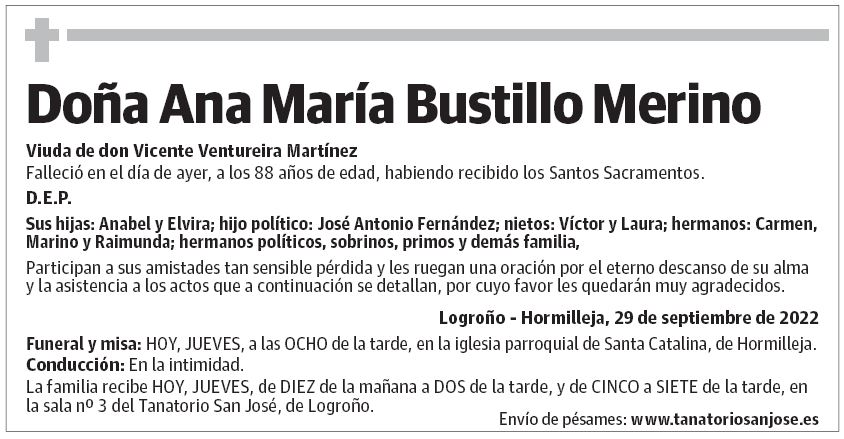 Doña Ana María Bustillo Merino