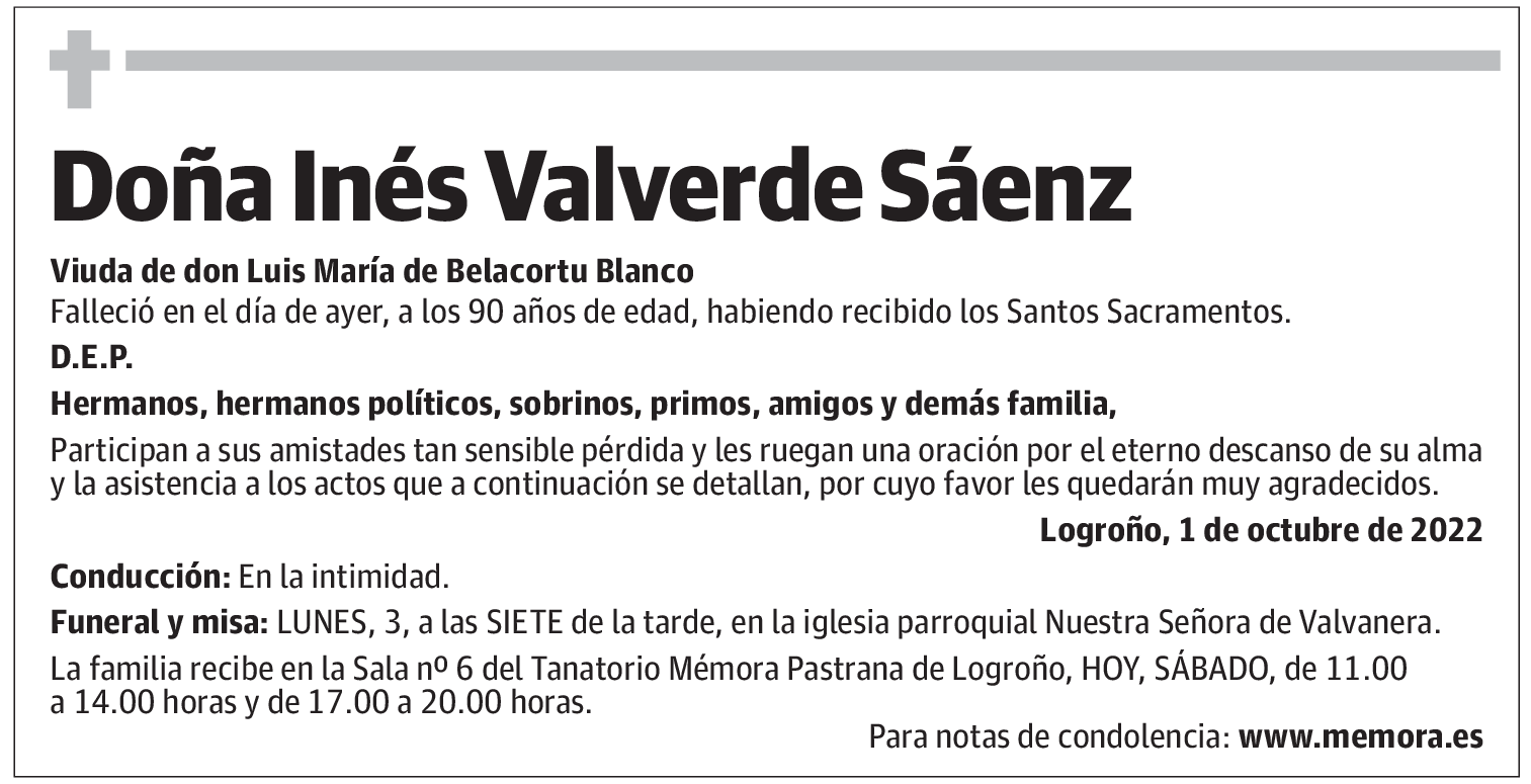 Doña Inés Valverde Sáenz