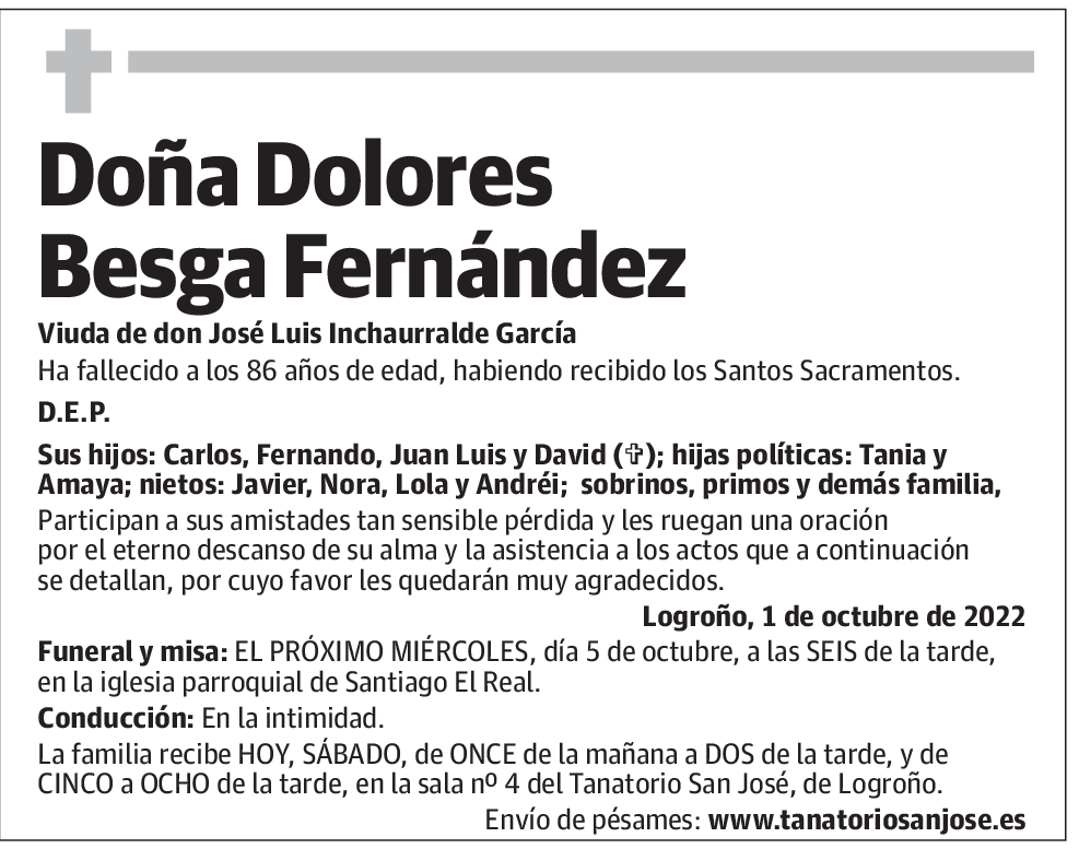 Doña Dolores Besga Fernández
