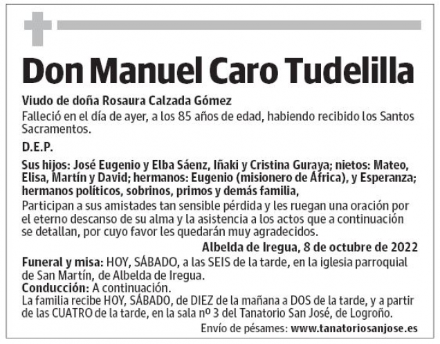Don Manuel Caro Tudelilla