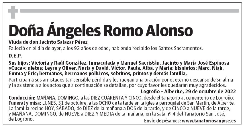 Doña Ángeles Romo Alonso
