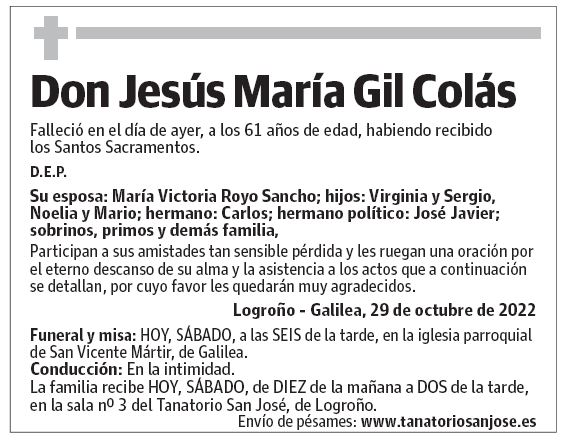 Don Jesús María Gil Colás