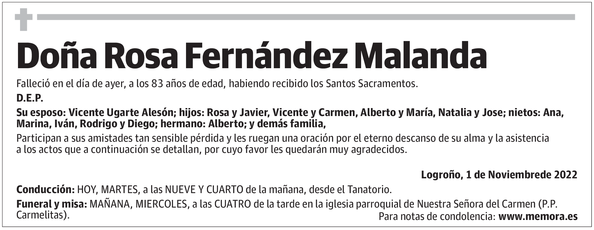 Doña Rosa Fernández Malanda