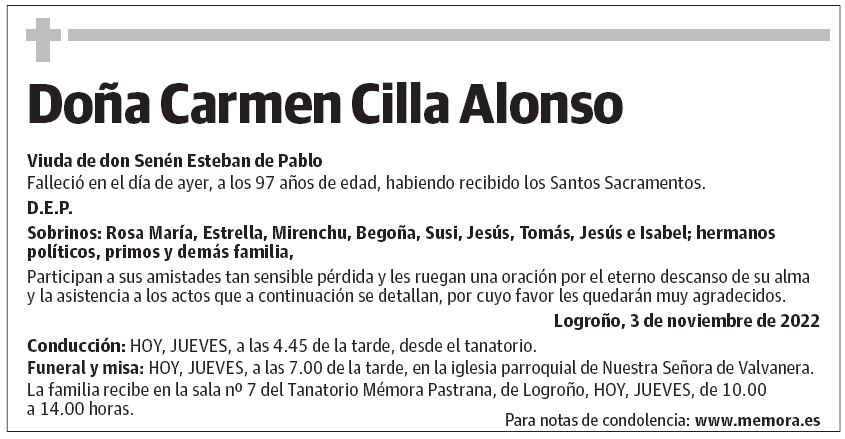 Doña Carmen Cilla Alonso
