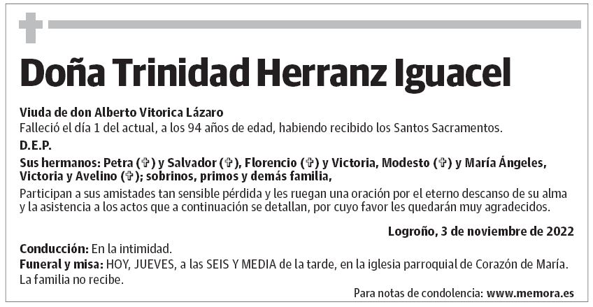 Doña Trinidad Herranz Iguacel