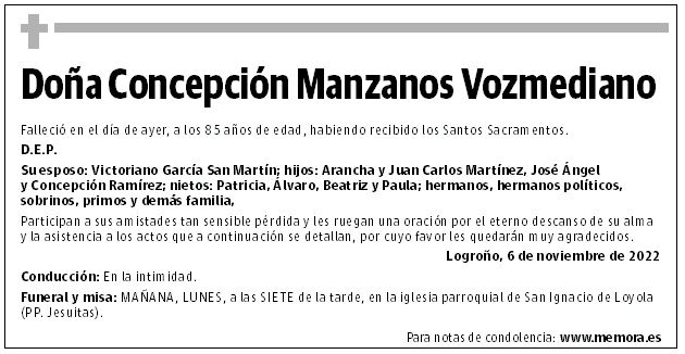 Doña Concepción Manzanos Vozmediano