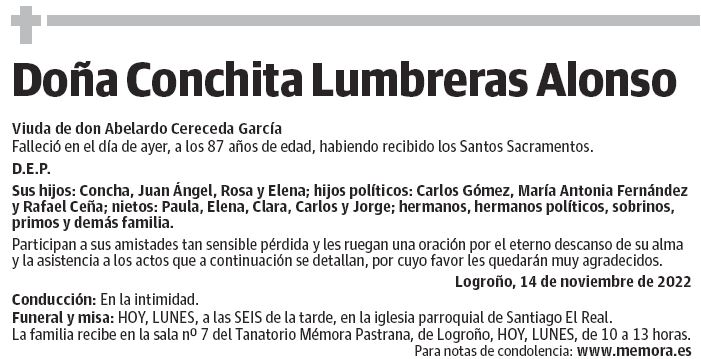 Doña Conchita Lumbreras Alonso