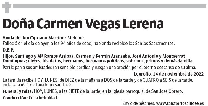 Doña Carmen Vegas Lerena