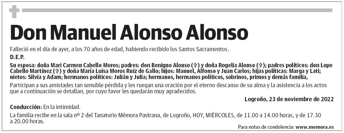 Don Manuel Alonso Alonso