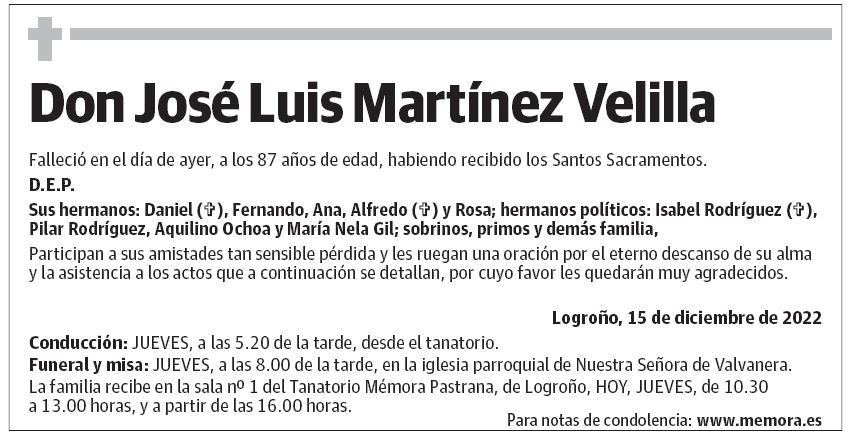 Don José Luis Martínez Velilla