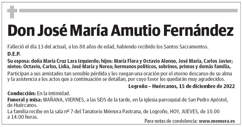 Don José María Amutio Fernández