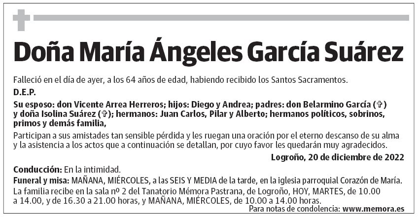 Doña María Ángeles García Suárez