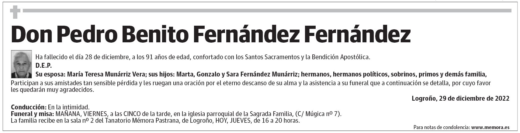 Don Pedro Benito Fernández Fernández