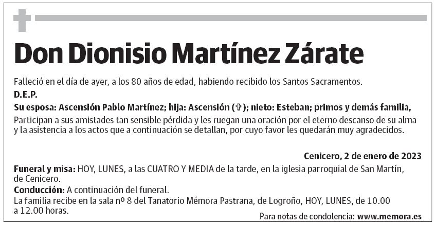 Don Dionisio Martínez Zárate
