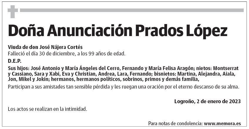 Doña Anunciación Prados López