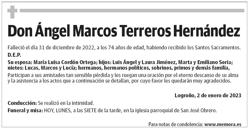 Don Ángel Marcos Terreros Hernández