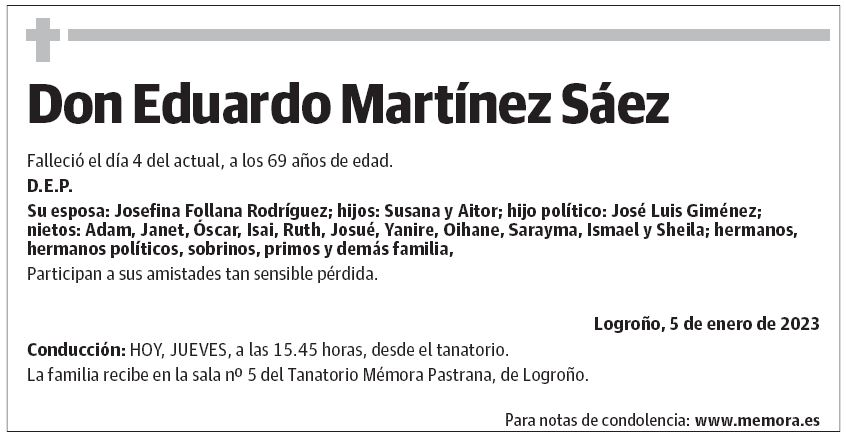 Don Eduardo Martínez Sáez