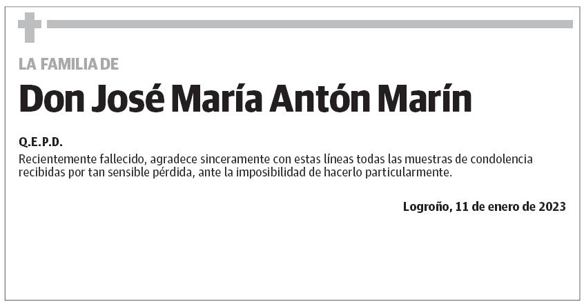 Don José María Antón Marín
