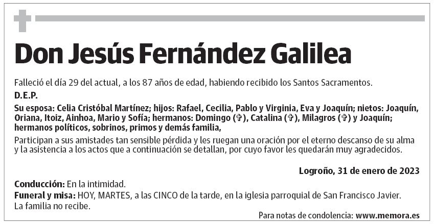 Don Jesús Fernández Galilea