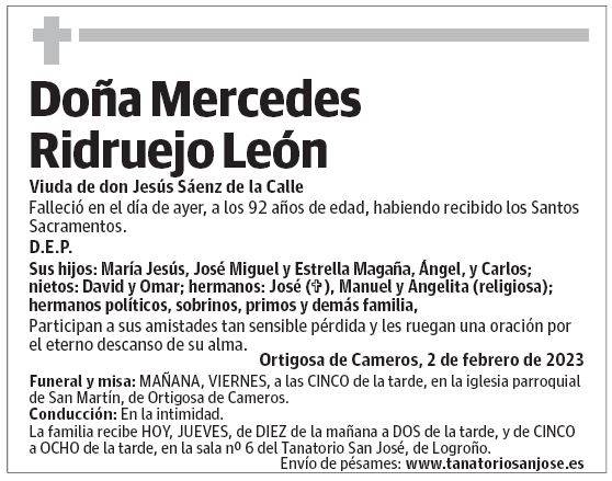 Doña Mercedes Ridruejo León